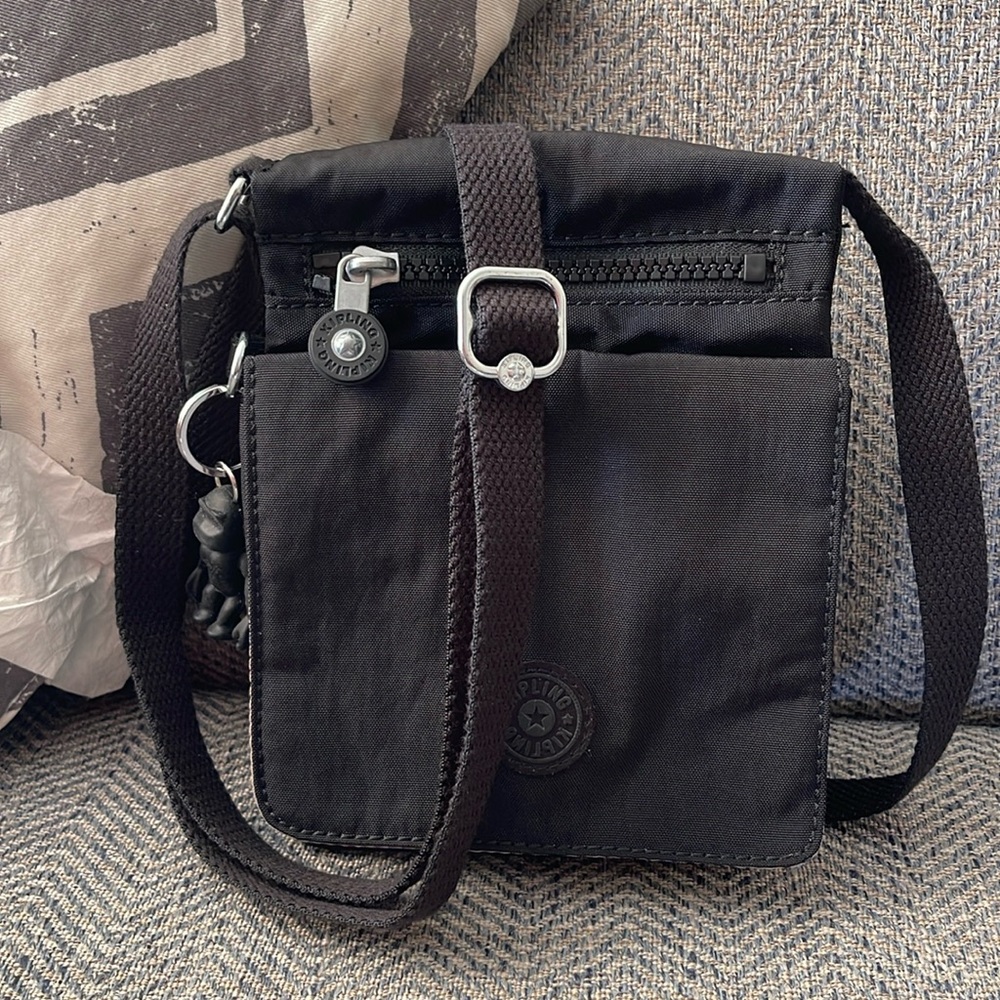 Kipling Live-Light Black Nylon Crossbody Bag